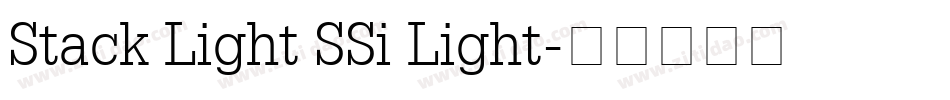Stack Light SSi Light字体转换